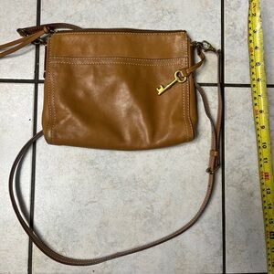 Fossil leather cross body bag